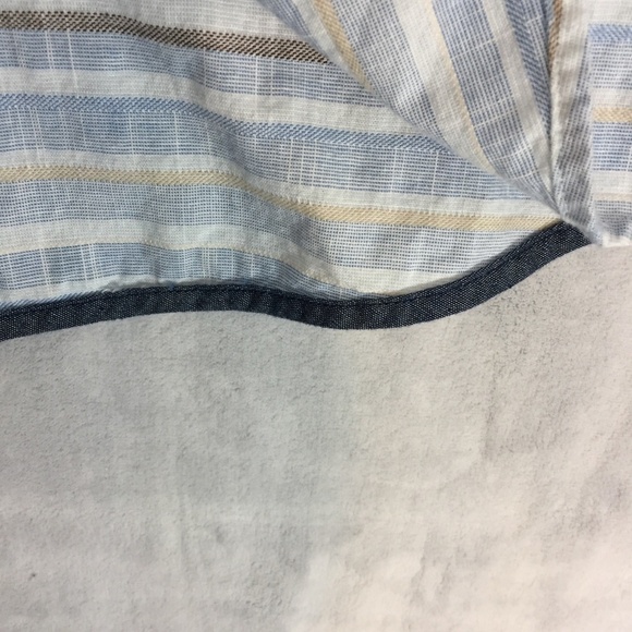 Vissla Button Down Shirt Mens Large Short Sleeve Blue Striped - Picture 5 of 12